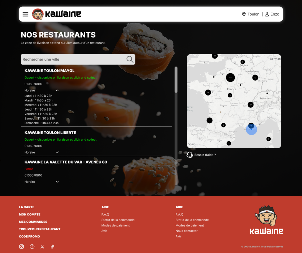Nos restaurants