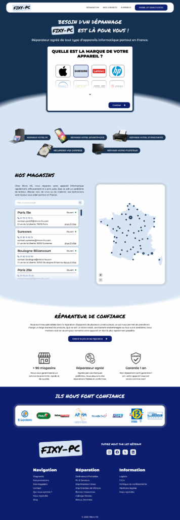 Page d'accueil