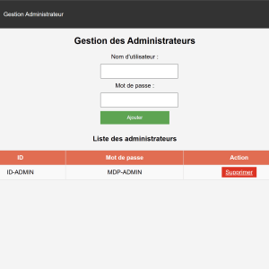 Gestion Admin